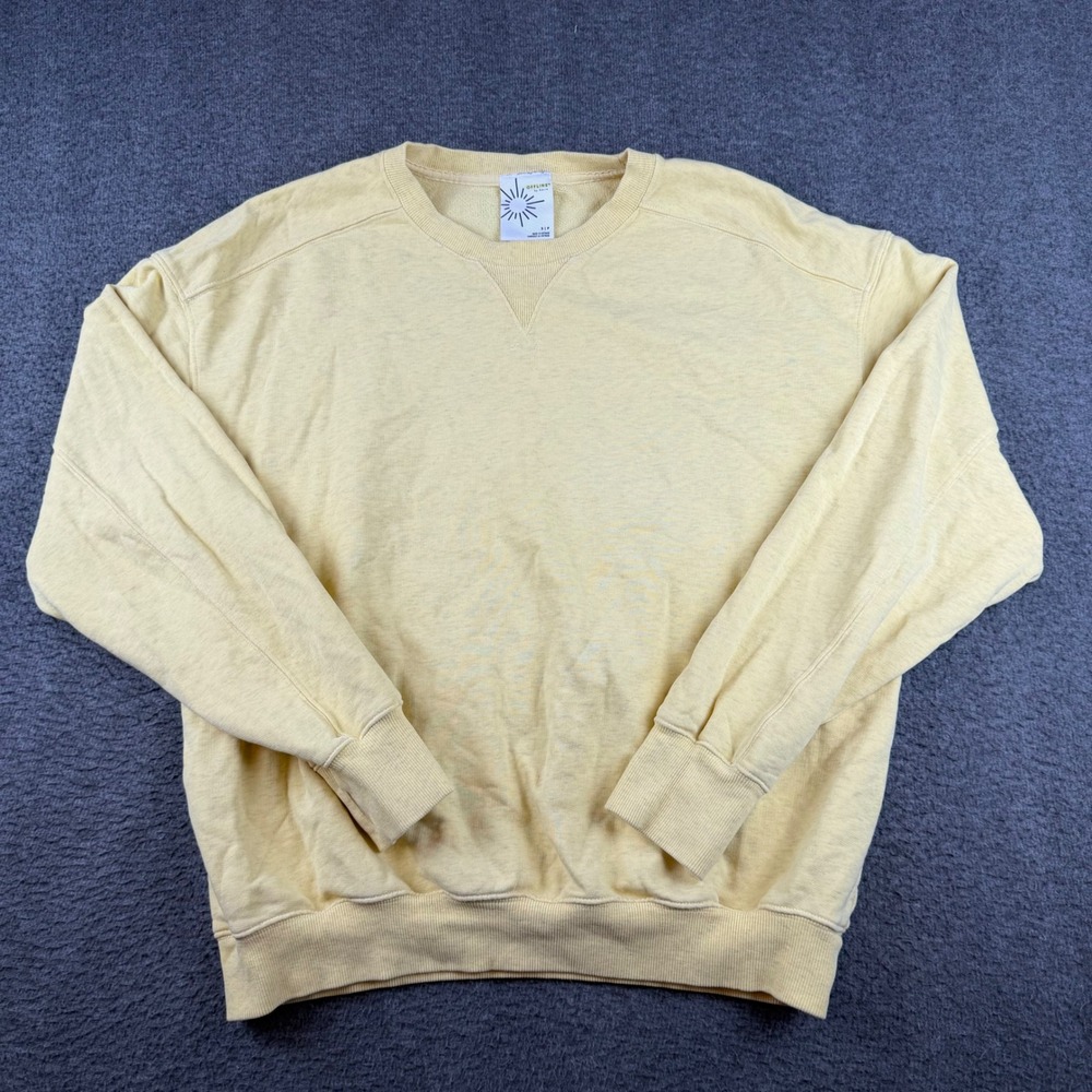 OFFLINE by Aerie Sweatshirt Women's Small Yellow Crew Neck Thumbhole Pullover